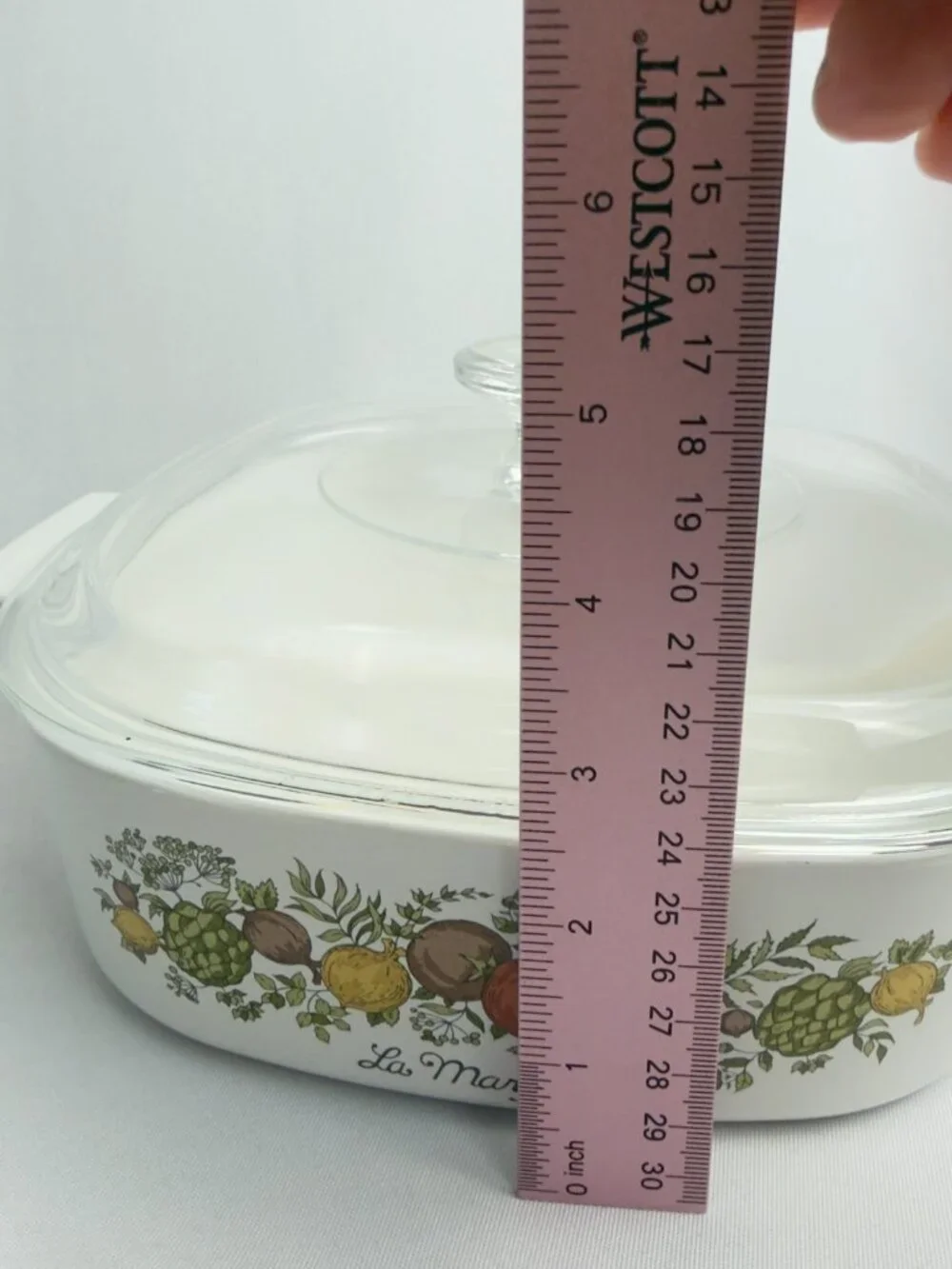 Corning Ware Vintage Spice of Life L’Echalote Casserole Dish w/ Pyrex Lid 2 Qt